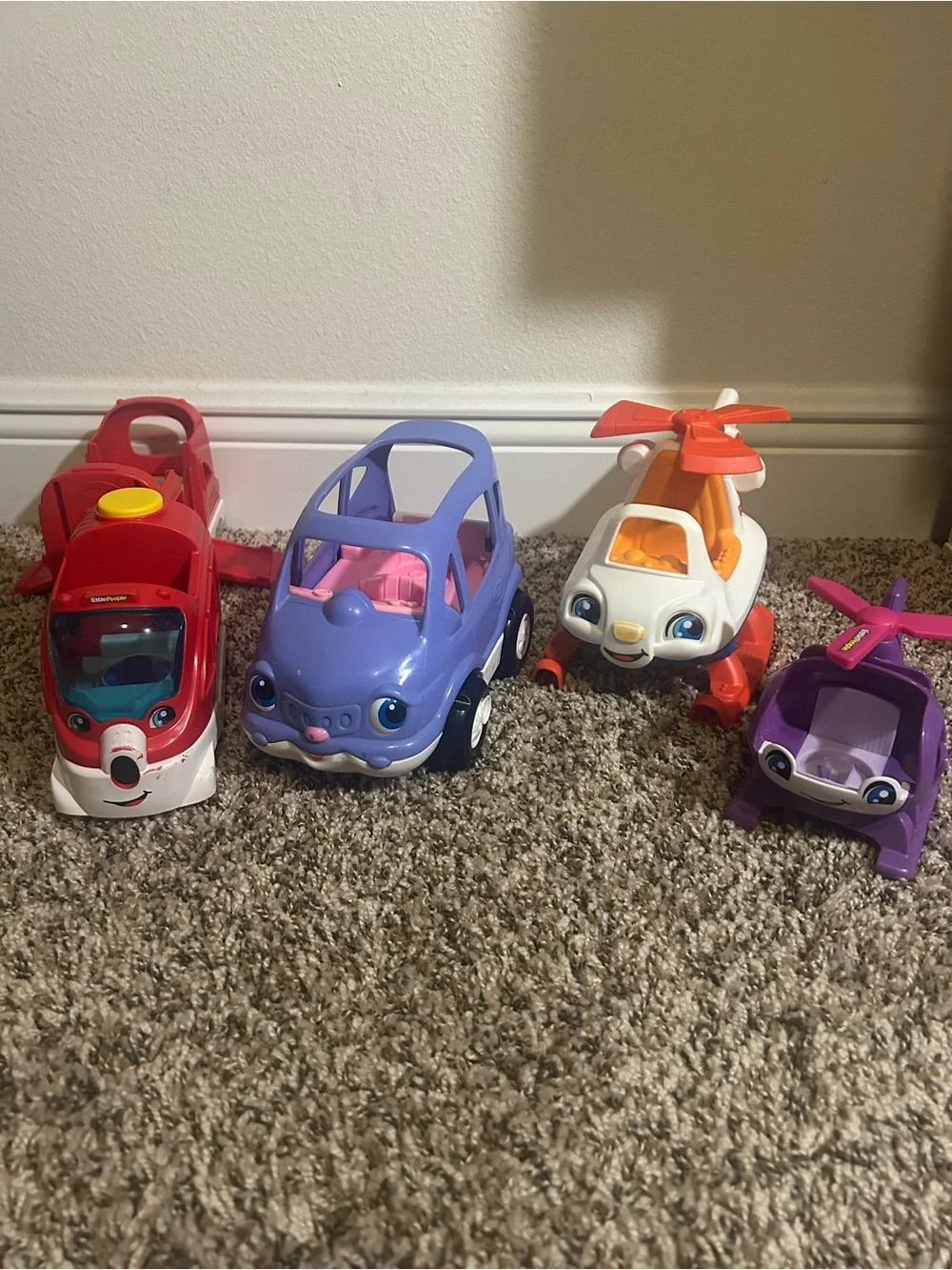 Fisher Price Little People Assorted Vehicles - Bundle of 4